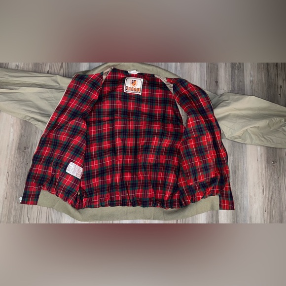 Vintage Baracuta Men’s 80’s Harrington Jacket Classic Beige Plaid Lined Large L - Picture 7 of 8